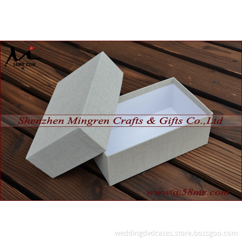 Fabric Linen Cardboard Photo Storage Gift Box Packaging